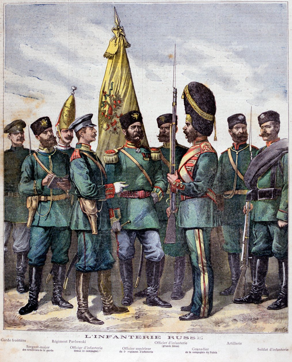 Orosz gyalogság, 1892 alkotó: Henri Meyer