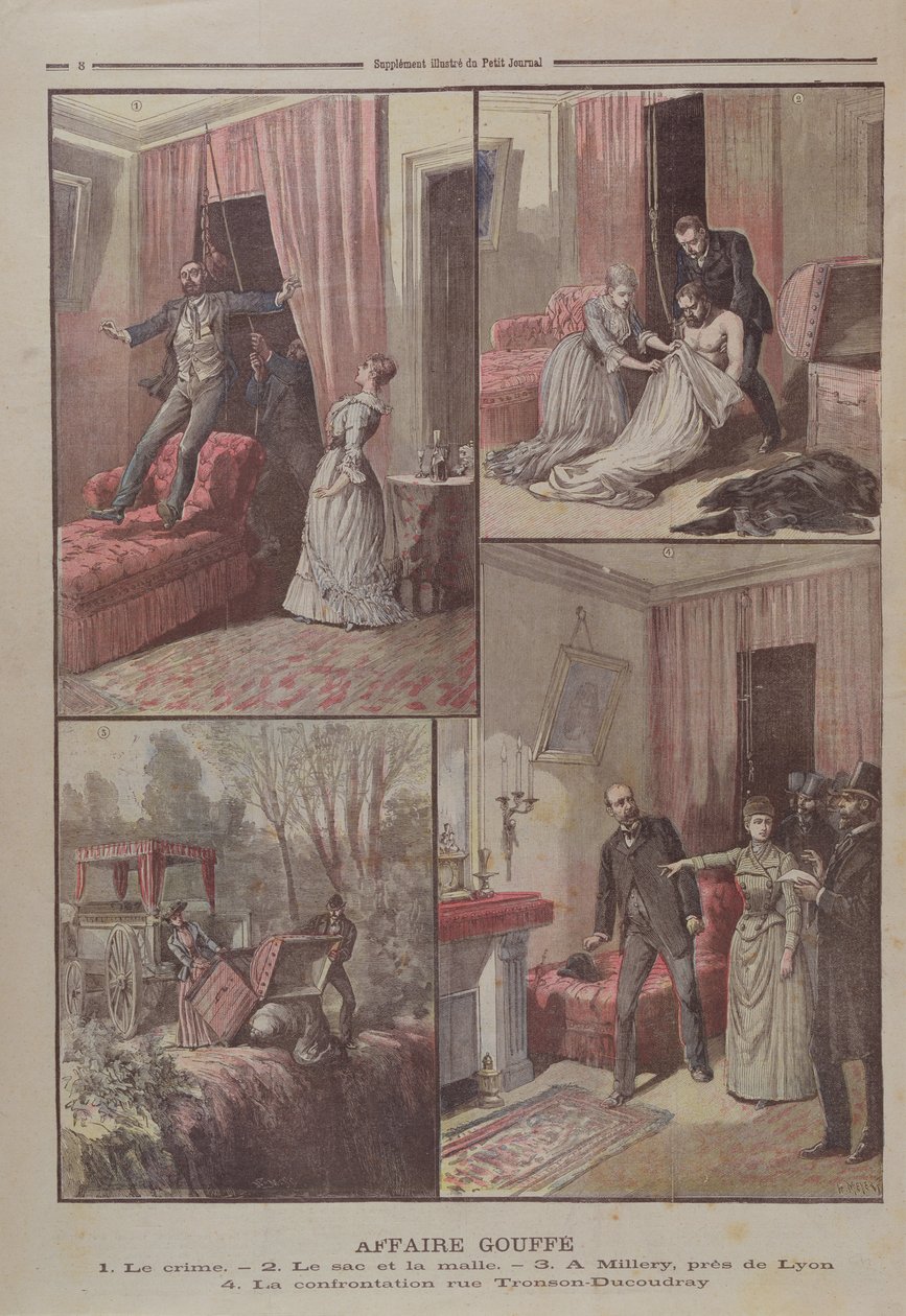 A Gouffe-rejtély, illusztrációk a „Le Petit Journal”-ból, 1890. december 20. alkotó: Henri Meyer