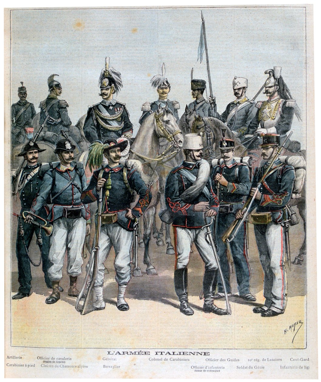 Az olasz hadsereg, 1892 alkotó: Henri Meyer