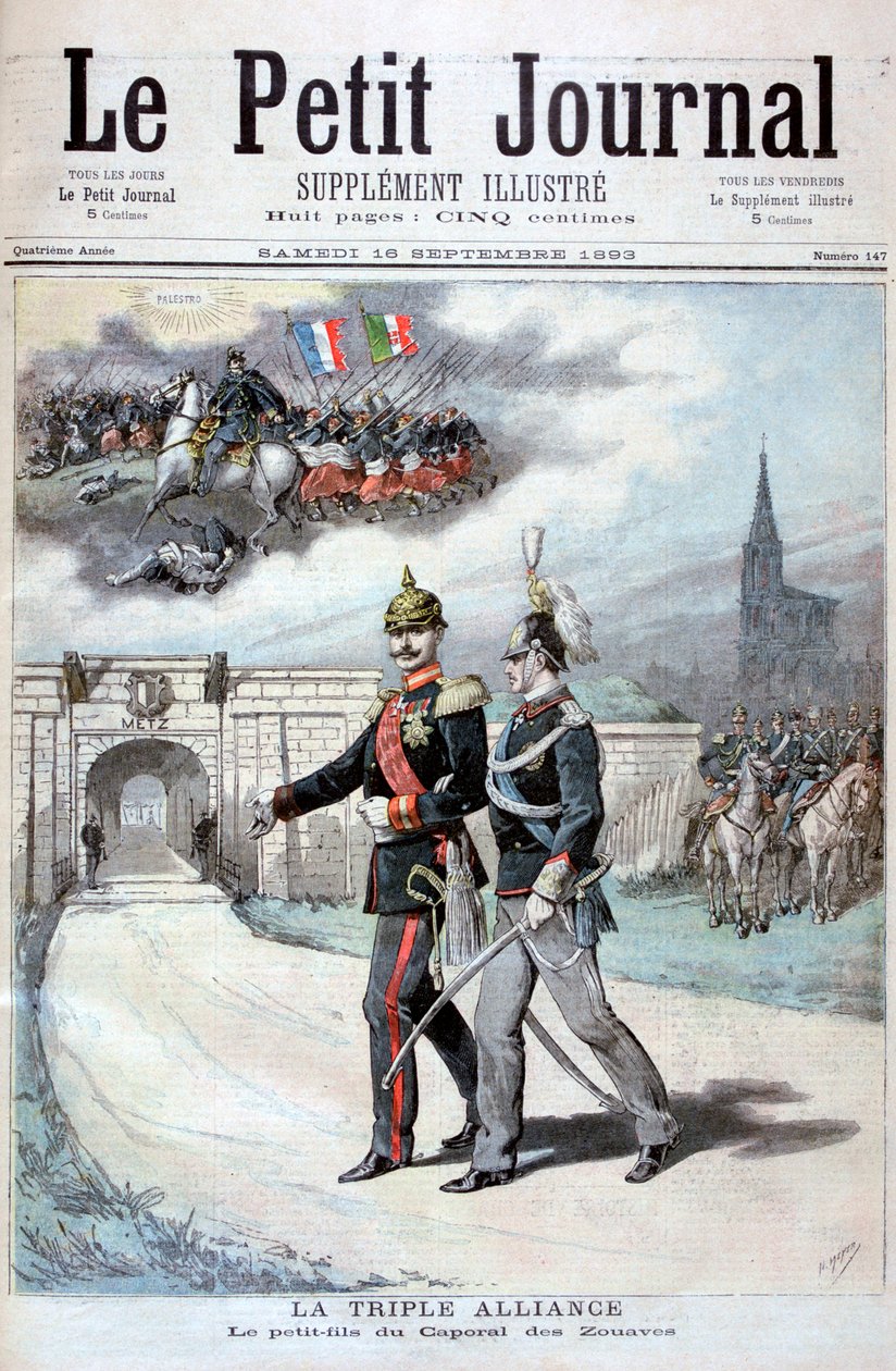A hármas szövetség, Németország, Ausztria-Magyarország és Olaszország, 1894 alkotó: Henri Meyer