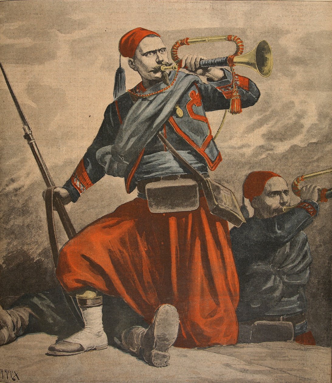 Malakoff bugles, illusztráció a „Le Petit Journal: Supplement illustre” című folyóiratból, 1898. március 27. alkotó: Henri Meyer