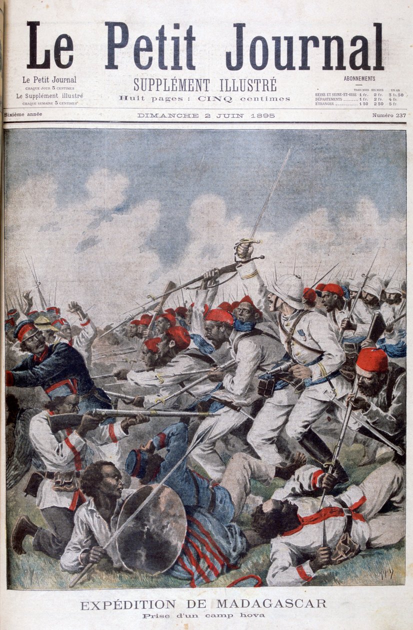 Egy Hova tábor elfoglalása, Madagaszkár, 1895 alkotó: Henri Meyer