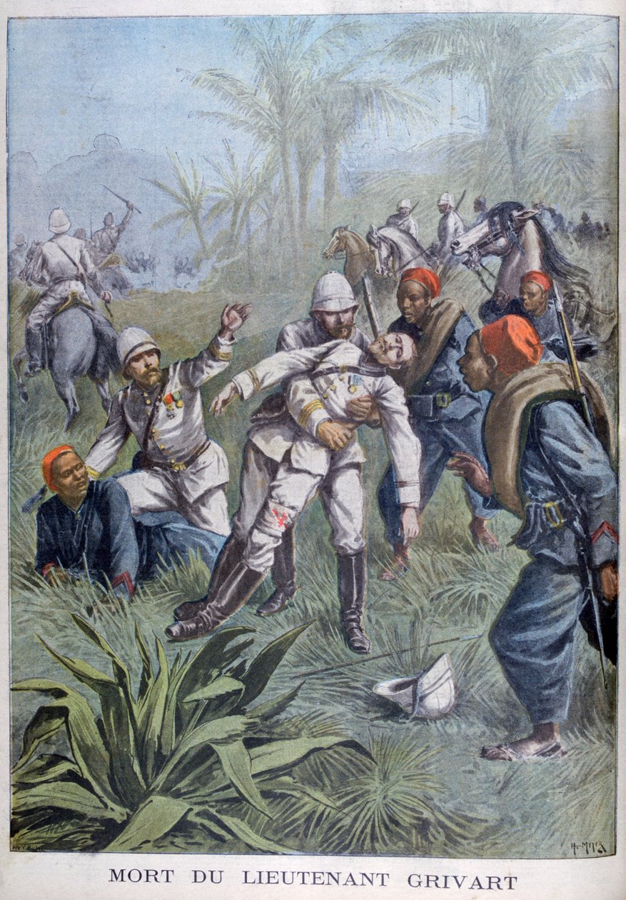 Grivart hadnagy halála, Niger, 1899 alkotó: Henri Meyer