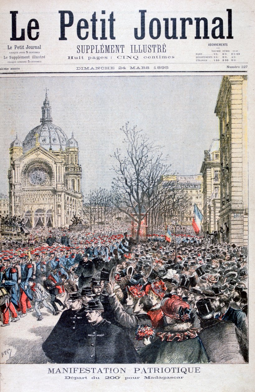A francia csapatok távozása Madagaszkárra, Párizs, 1895 alkotó: Henri Meyer