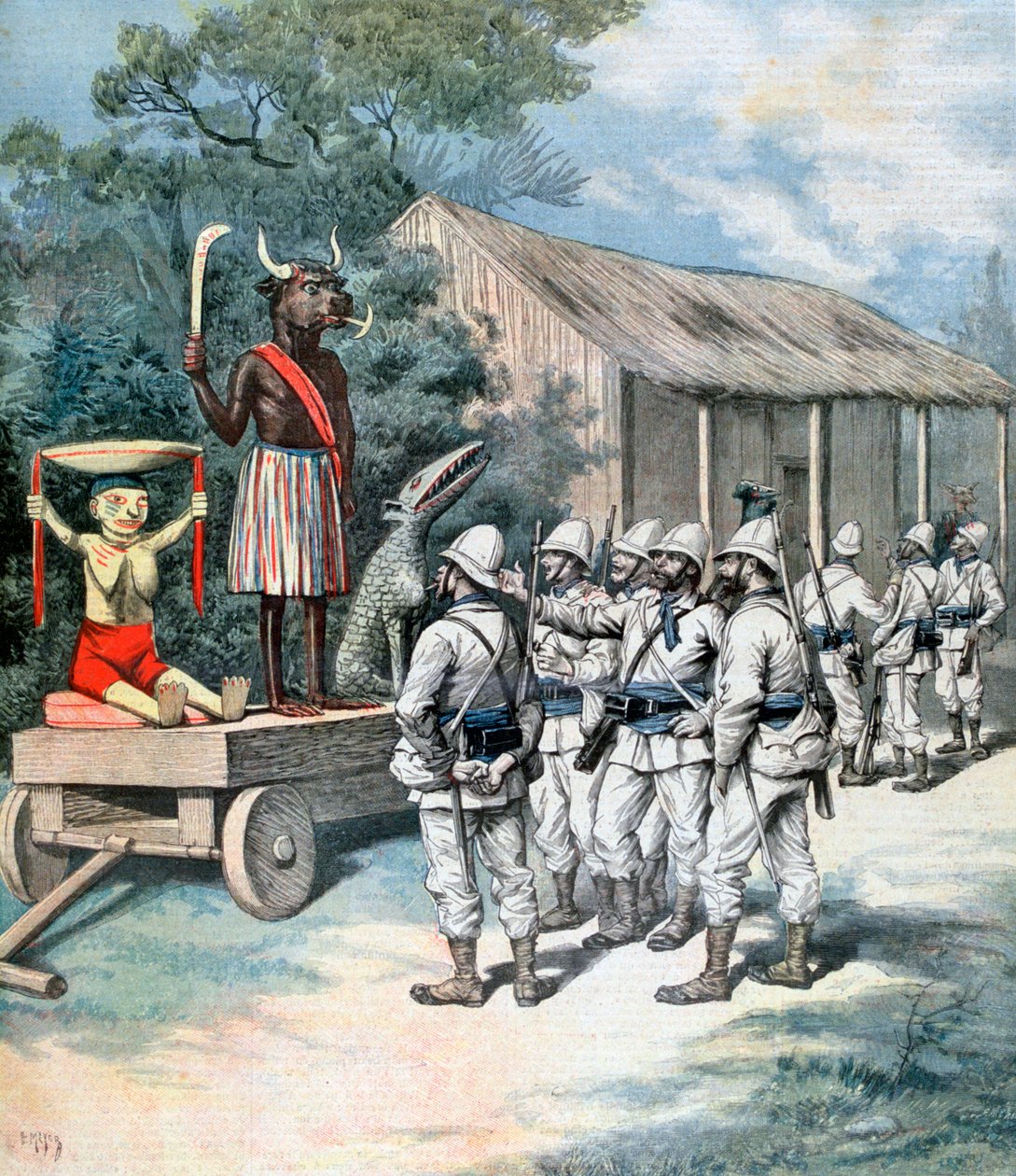 A háború bálványa, Kana, Dahomey, Afrika, 1892 alkotó: Henri Meyer