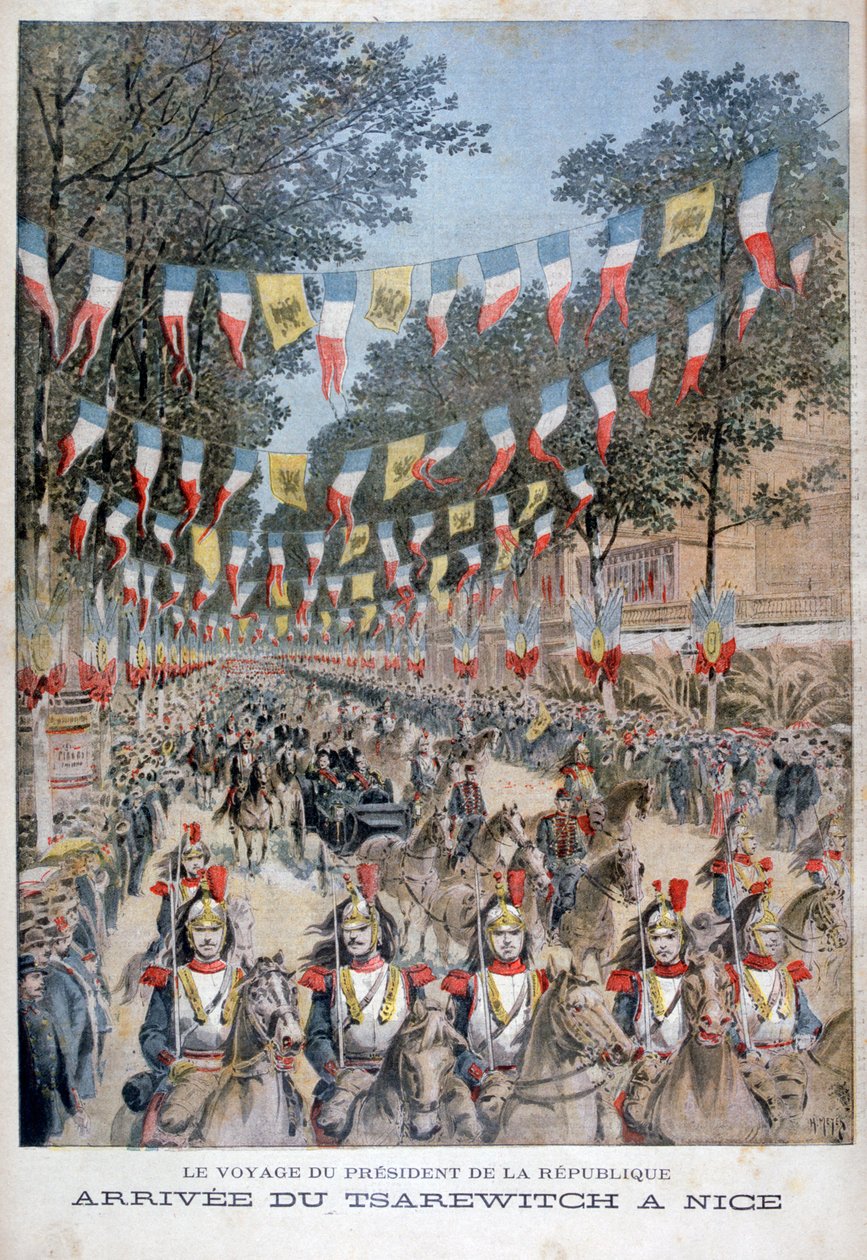 Miklós orosz cár és Felix Faure francia elnök 1896-ban Nizzába érkezik alkotó: Henri Meyer