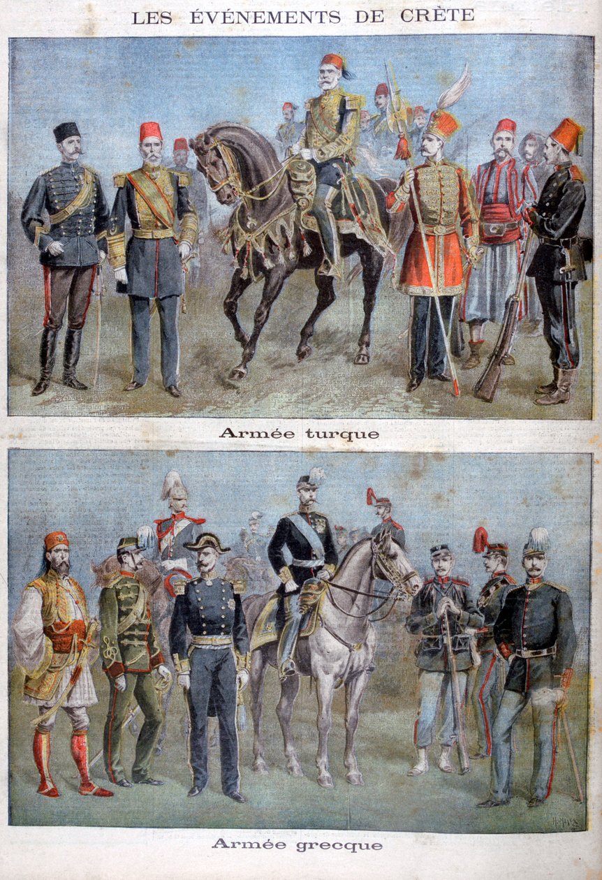 A görög és török hadsereg egyenruhája, 1897 alkotó: Henri Meyer