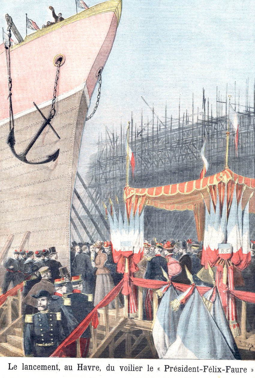 A FelixFaure vitorlás hajó leleplezése, Le Havre alkotó: Henri Meyer