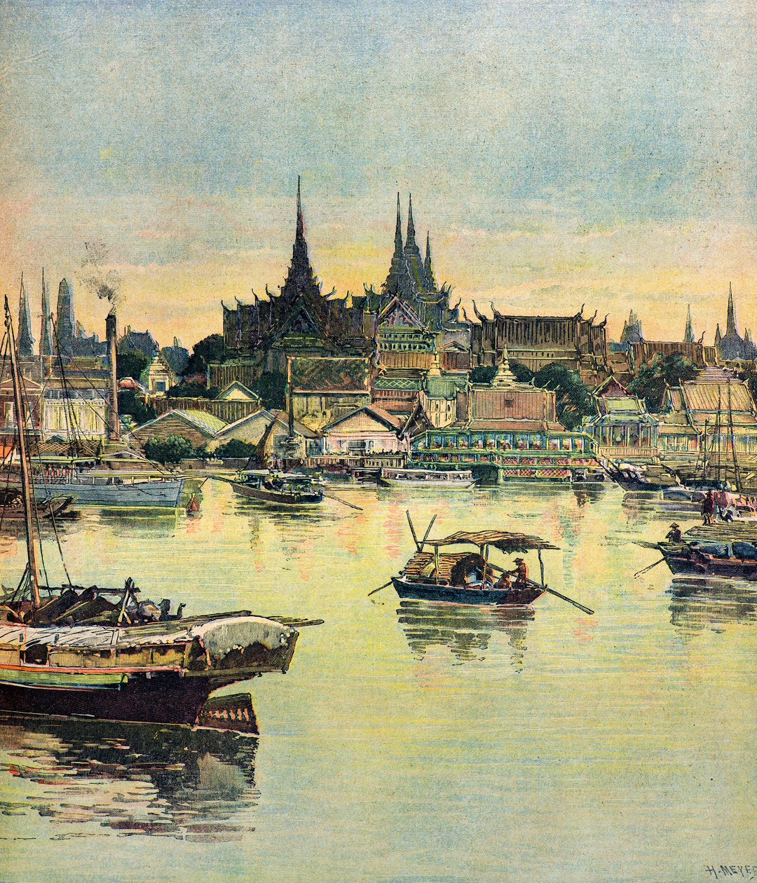 Bangkok kilátása alkotó: Henri Meyer