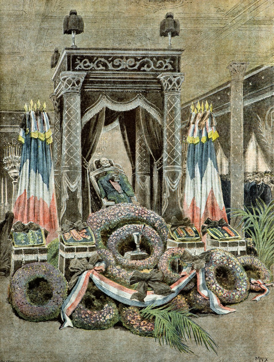 Louis Pasteur halála,1895 (Illusztráció) alkotó: Henri Meyer