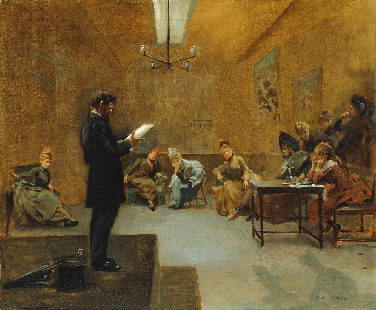 Színházi jelenet, alkotó: Henri Patrice Dillon