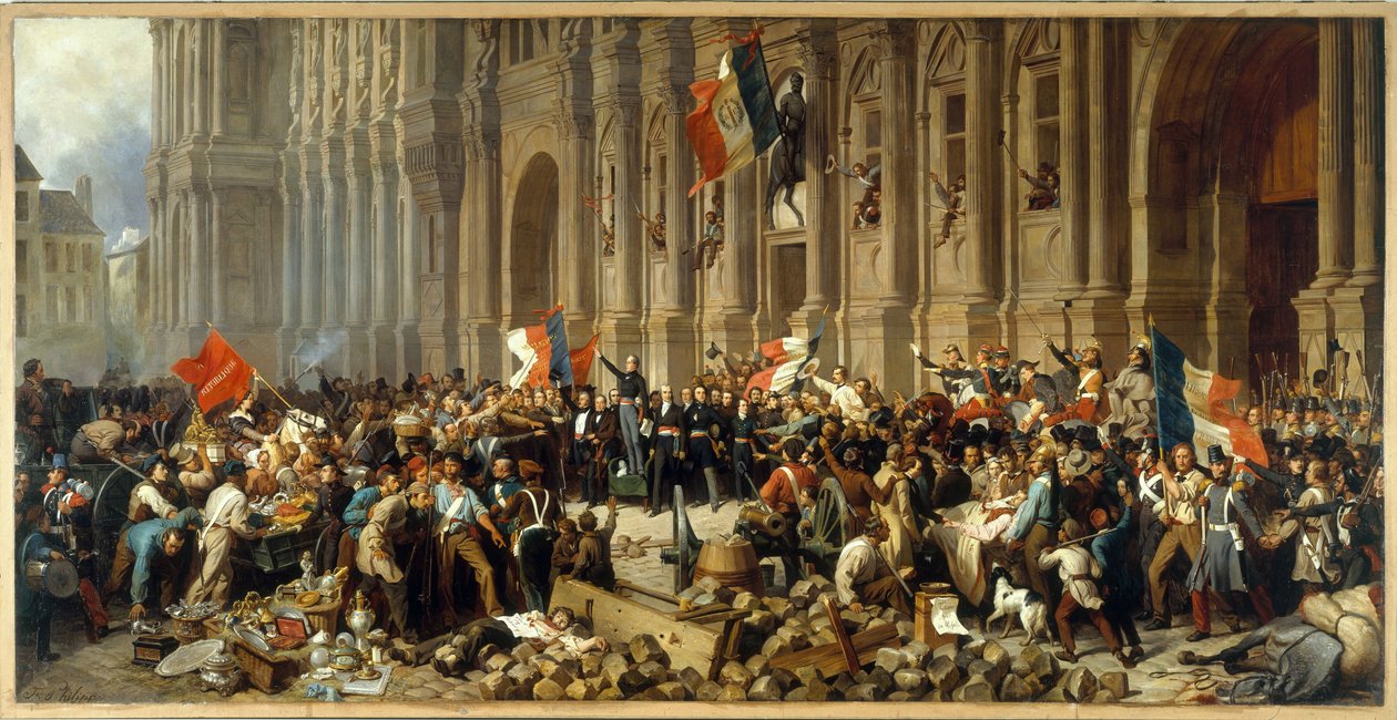 Lamartine megtagadja a vörös zászlót a Hôtel de Ville előtt, 1848 körül (olaj, vászon) alkotó: Henri Philippoteaux