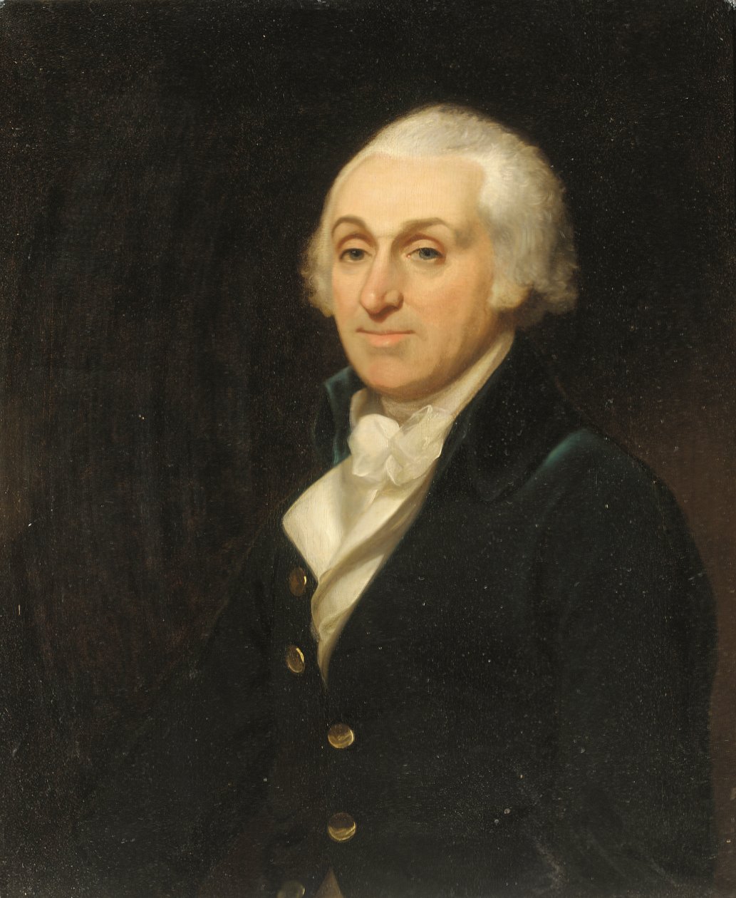 Thomas Harley portréja, félalakos, kék kabátban és fehér mellényben alkotó: Henri Pierre Danloux