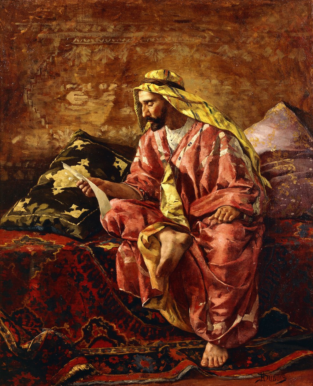 Egy arab levelet olvas alkotó: Henri Pierre Hippolyte Dubois