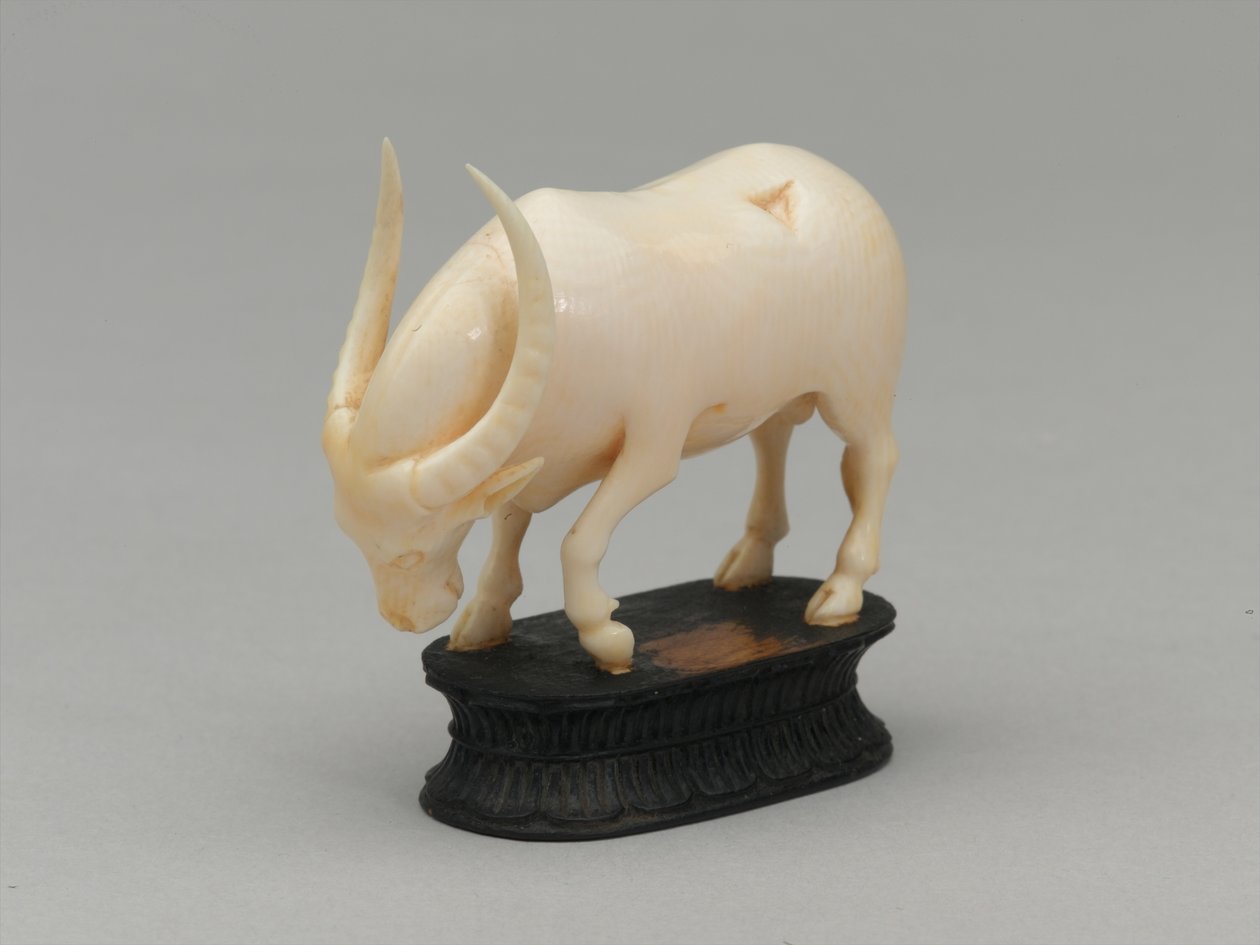 Fekete püspök, sakkfigura, India, 1820 körül alkotó: Henri Pille