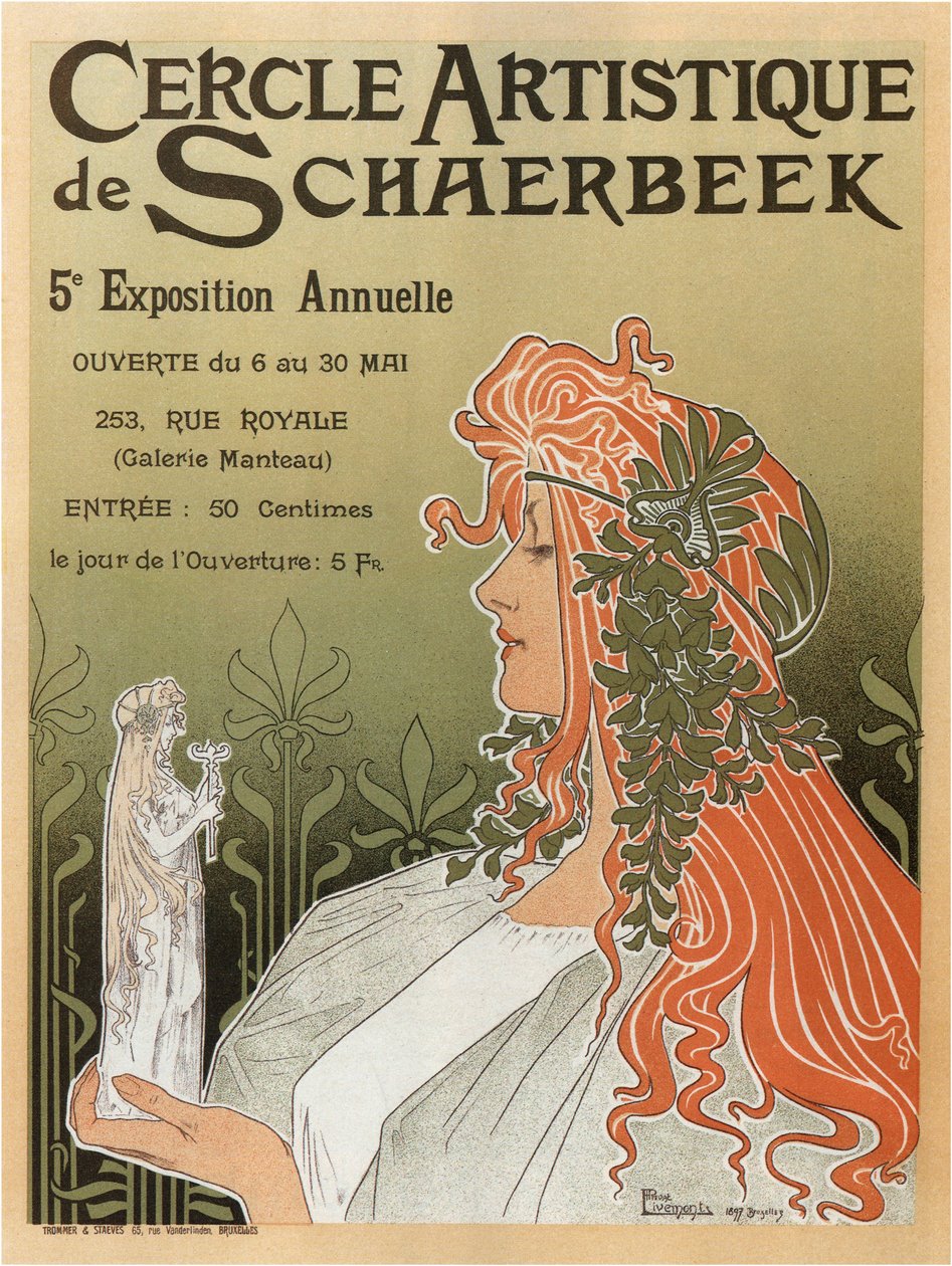 Schaerbeek Művészeti Klubja, 5. éves kiállítás, 1897 alkotó: Henri Henri Antoine Théodore Livemont