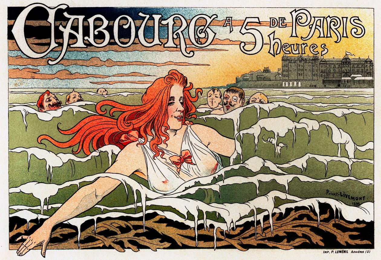 Cabourg Casino plakátja, 1896 alkotó: Henri Henri Antoine Théodore Livemont