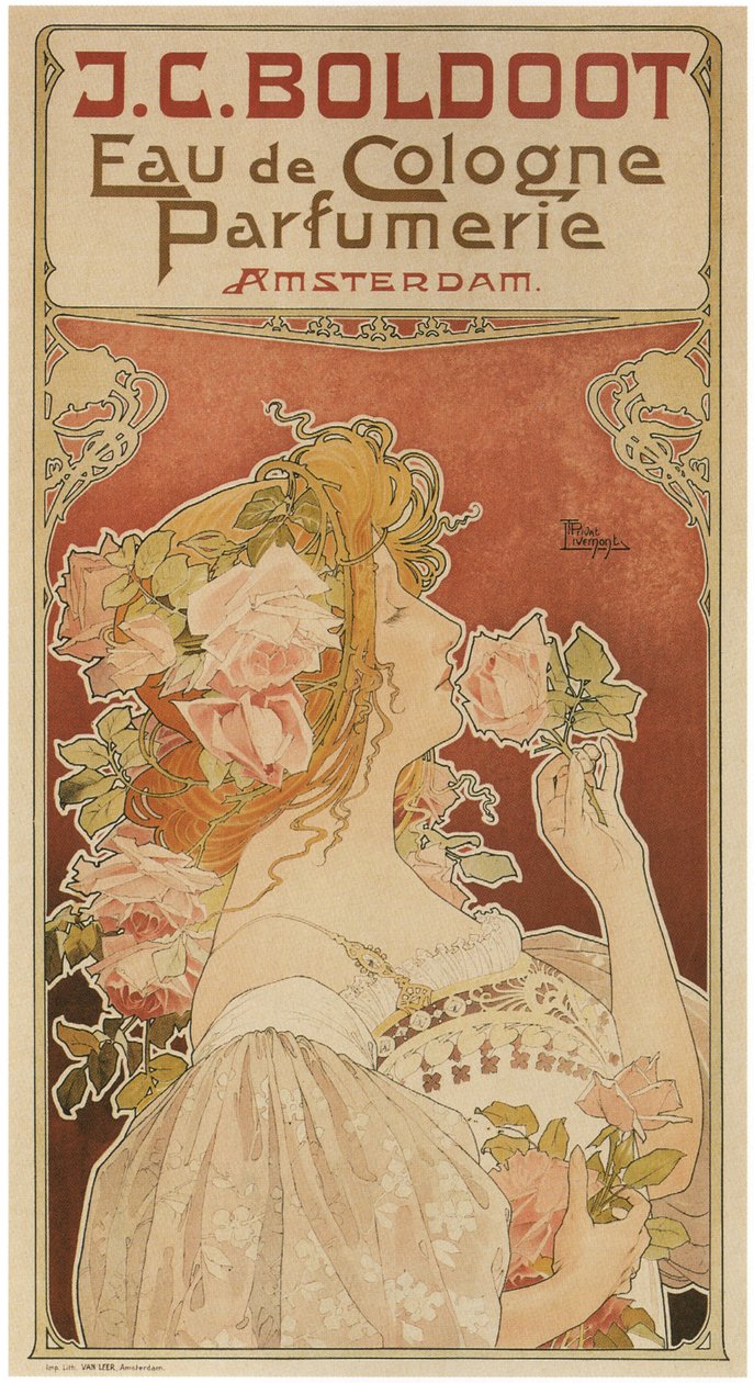 Eau de Cologne Parfüméria, 1899 alkotó: Henri Henri Antoine Théodore Livemont