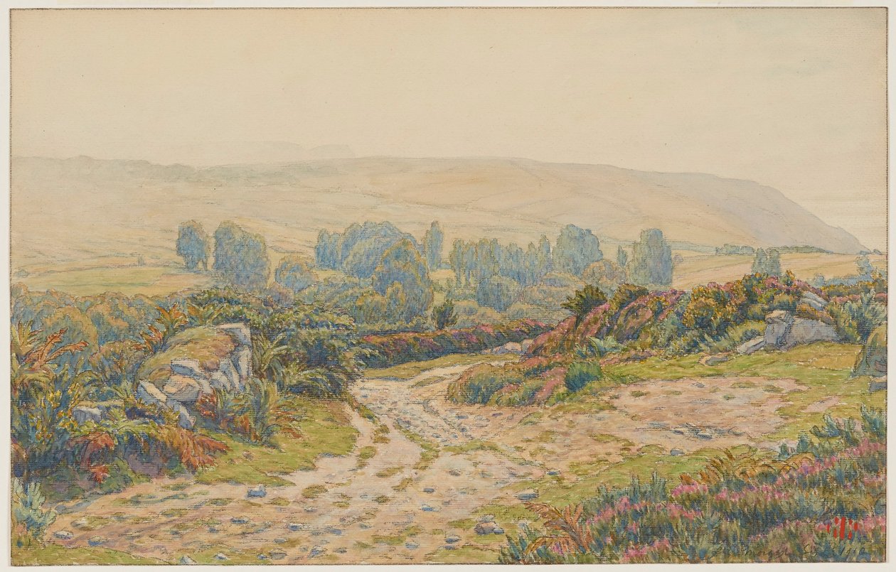 Köd és harmat. Pors Léonnec pusztái. Morgat alkotó: Henri Rivière