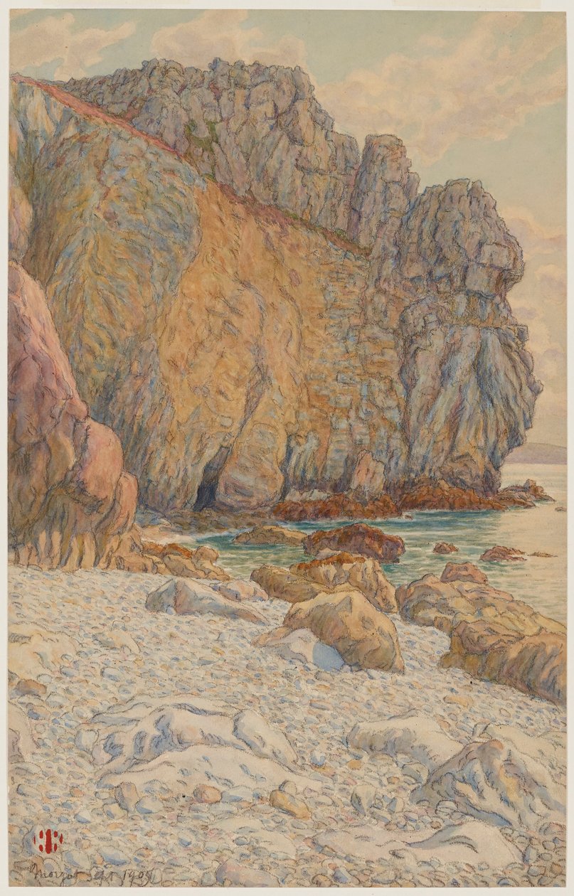 Port Haor sziklái. Morgat alkotó: Henri Rivière