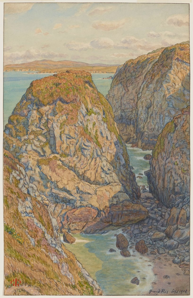 Klippen des Grand Ris. (Bucht von Douarnenez) alkotó: Henri Rivière