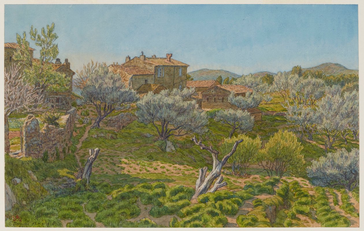 Bauernhöfe in Bormes alkotó: Henri Rivière