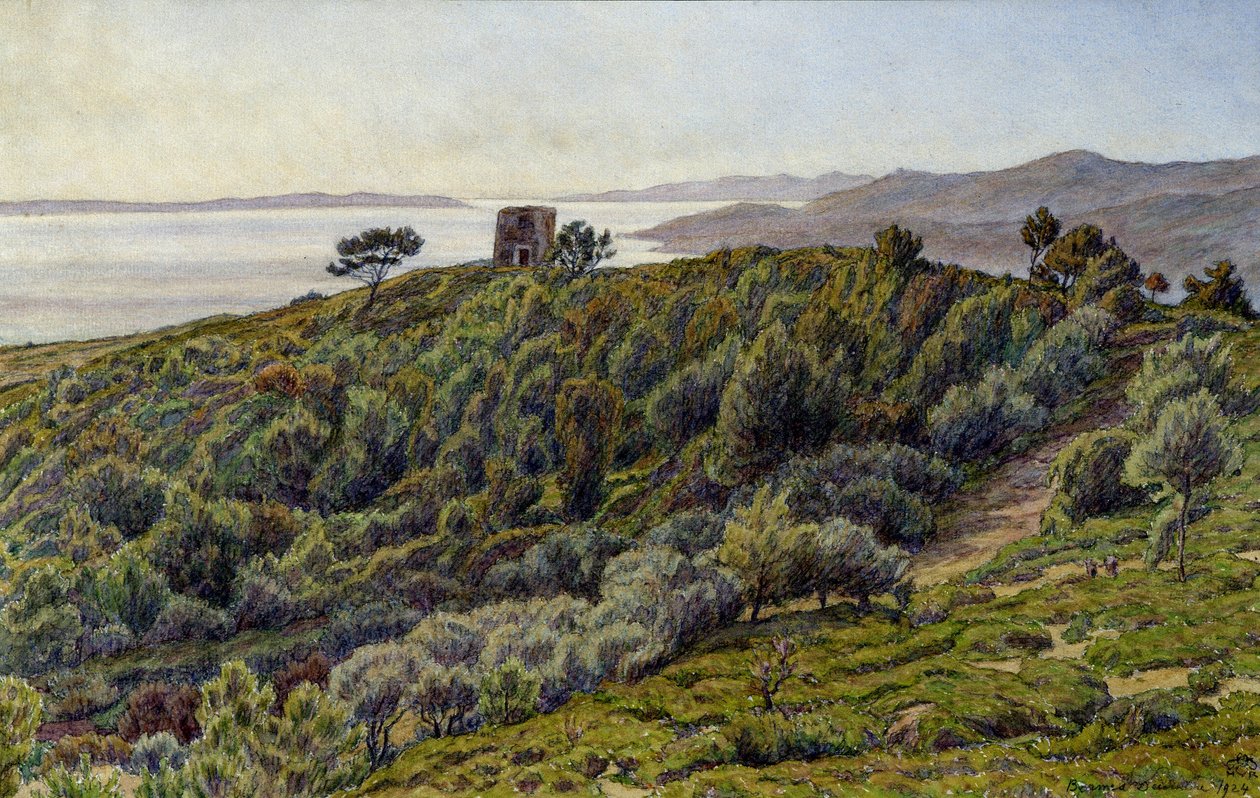 Old Tower és a Hyeres-szigetek alkotó: Henri Rivière