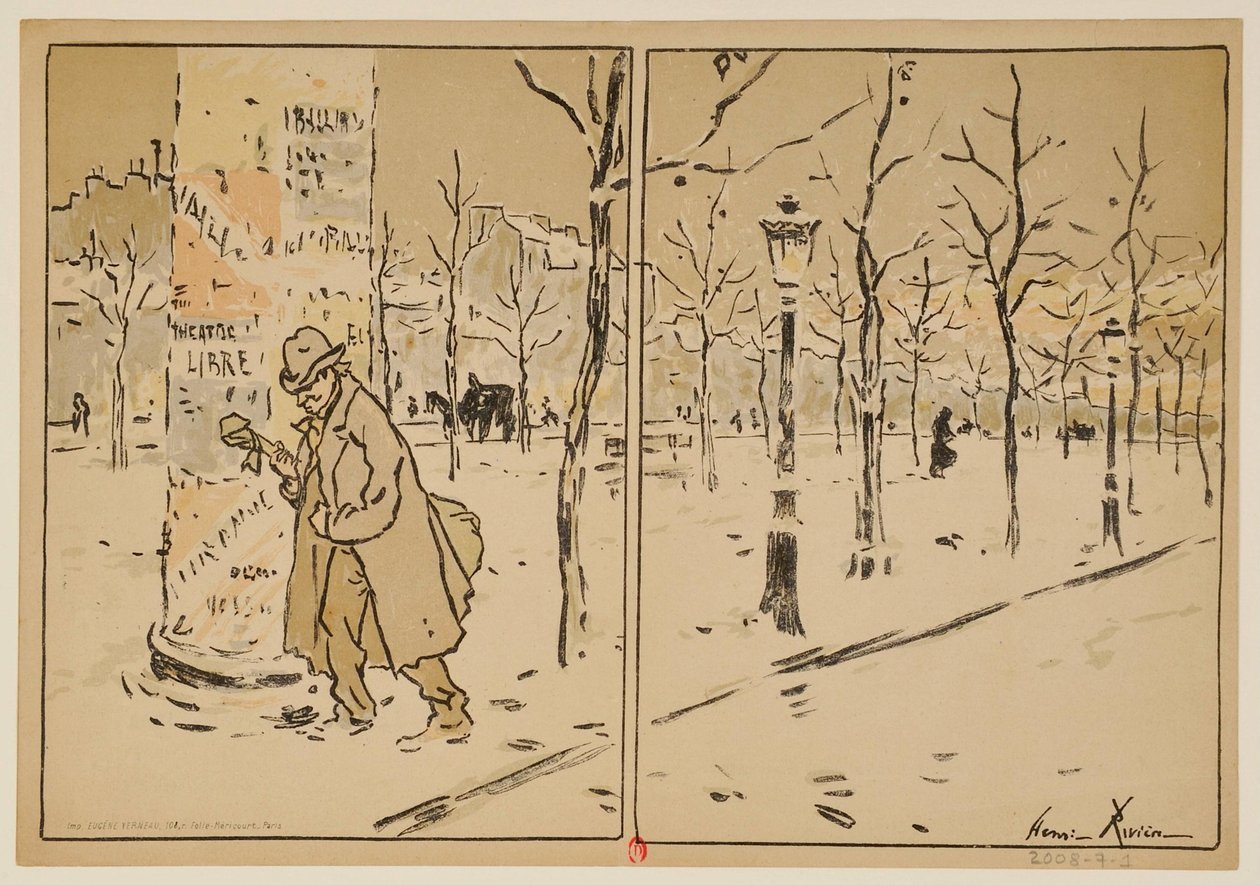 Párizs télen: a Théâtre Libre műsora, 1889-1890-es évad alkotó: Henri Rivière