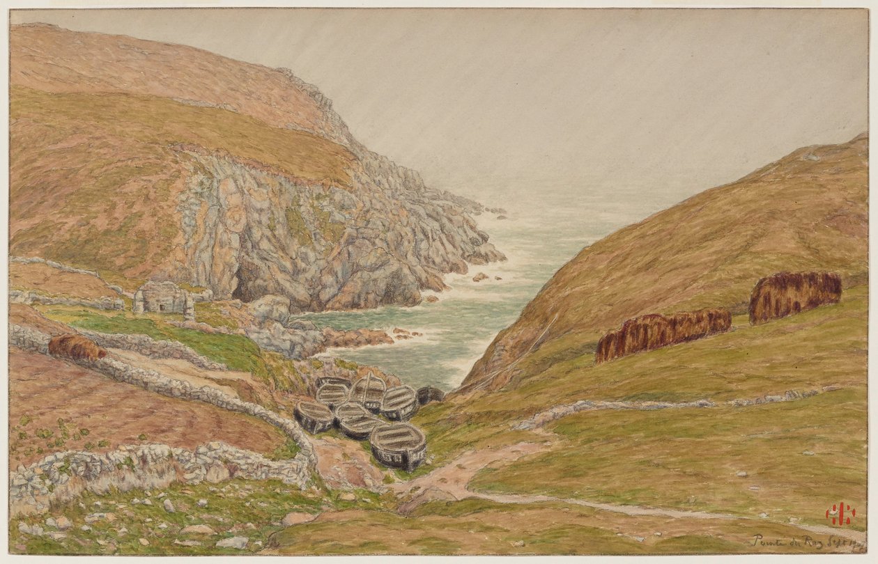 Kis öböl a Pointe du Raz közelében alkotó: Henri Rivière