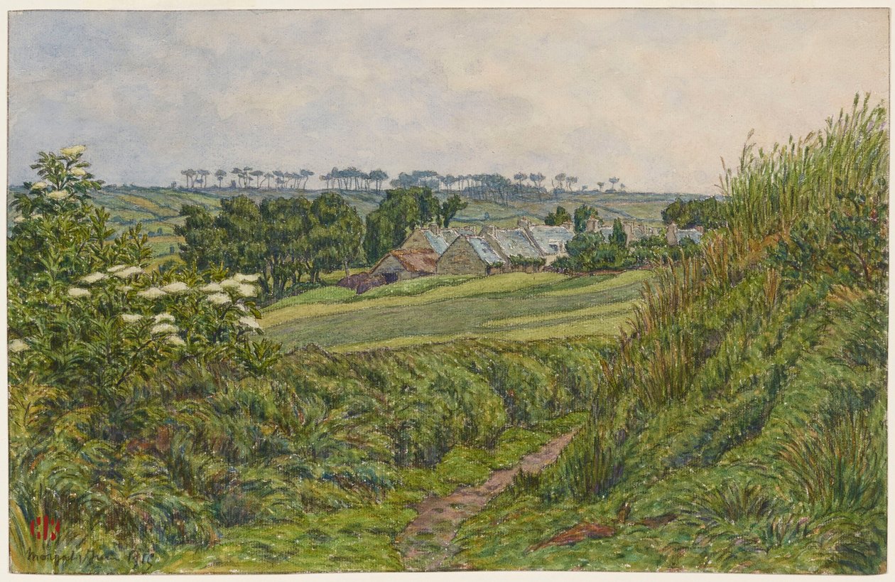 Tavasz Lesquiffinecben. Morgat alkotó: Henri Rivière