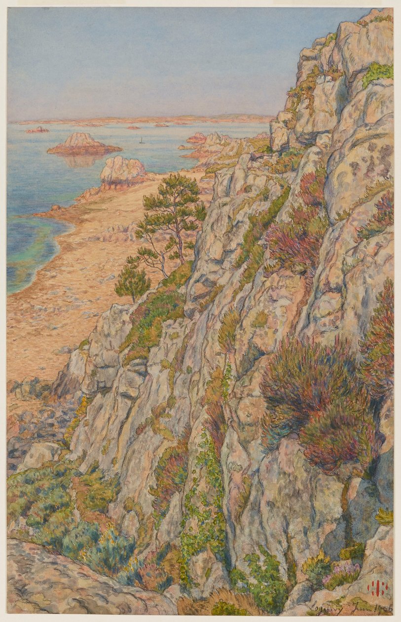 Roc Neveu - Die Klippe des Vogels. Loguivy alkotó: Henri Rivière