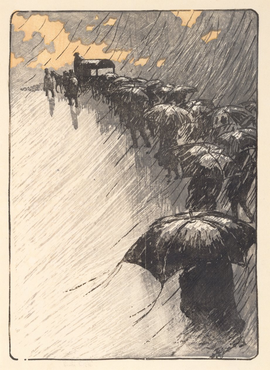 Temetés Trestraouban alkotó: Henri Rivière