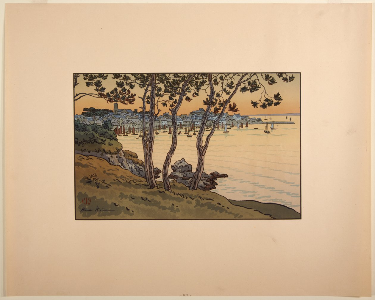 Douarnenez kikötője, Bretagne alkotó: Henri Rivière