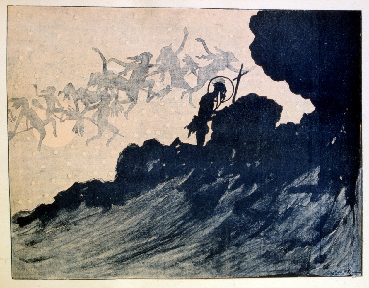 Szent Antal kísértése. 1887. Henri Rivière által alkotó: Henri Rivière