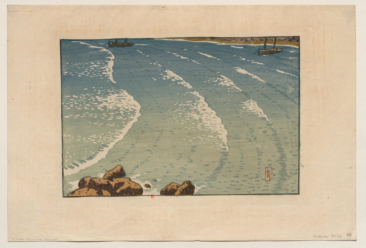 [Hullám dagálykor, La Garde-Guérin strandja (Saint-Briac)] alkotó: Henri Rivière