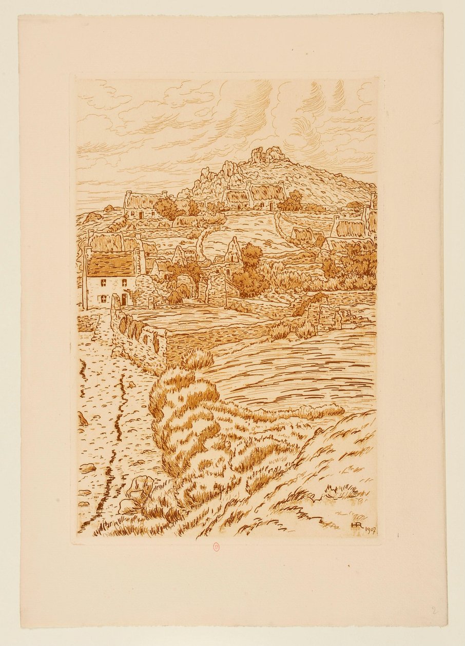 [Bretonisches Dorf] alkotó: Henri Rivière