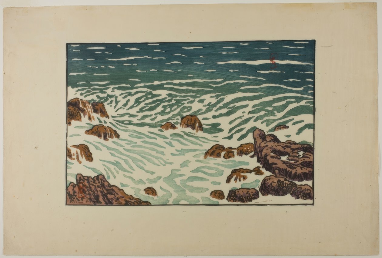 Kis hullám emelkedik, Pointe de la Haye alkotó: Henri Rivière