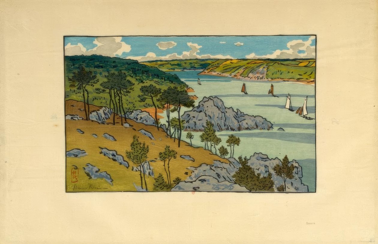 A Trieux torkolata (Loguivy) alkotó: Henri Rivière