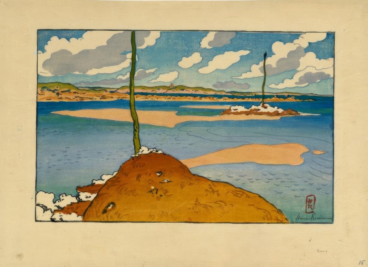 A Chéruette jeladó apálykor (Saint-Briac) alkotó: Henri Rivière