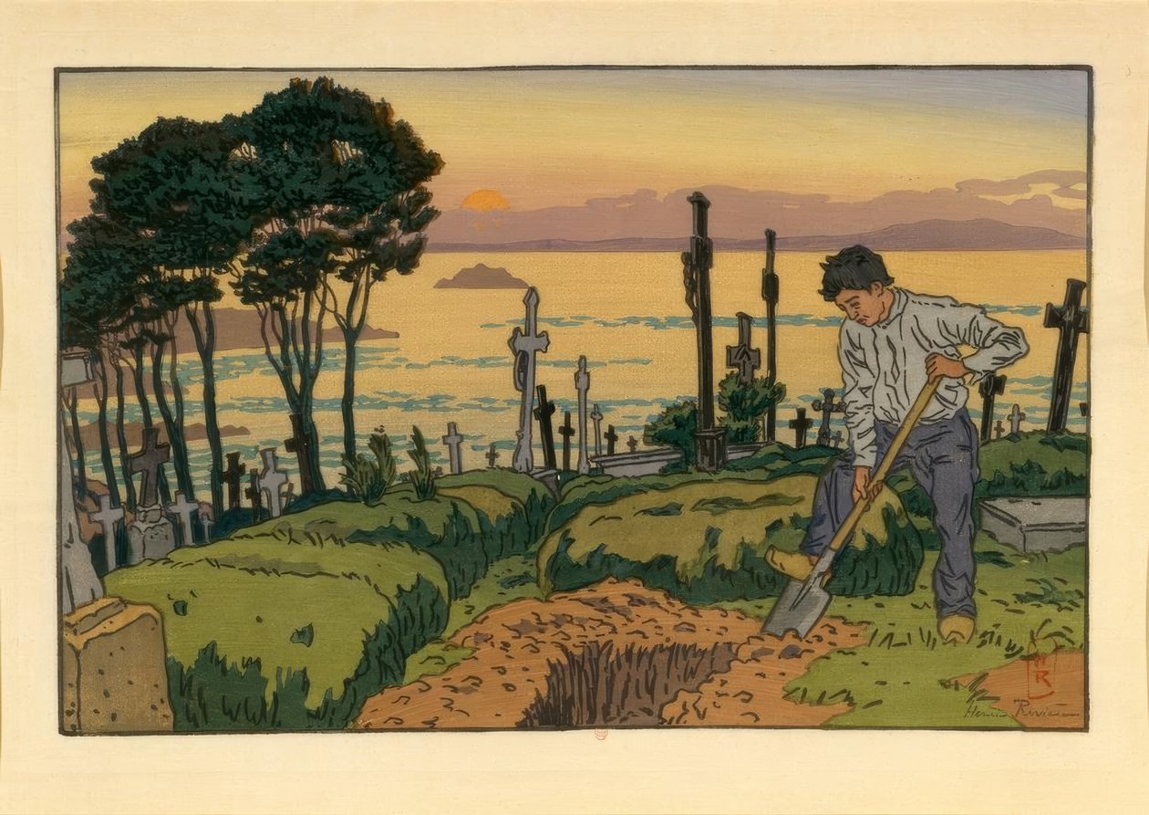 A trébouli Saint-Jean temető sírásója alkotó: Henri Rivière