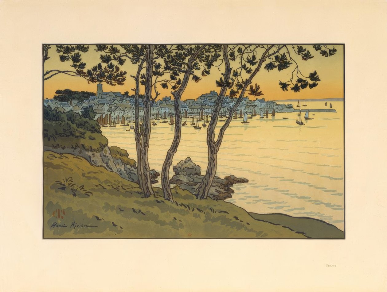 Douarnenez kikötője alkotó: Henri Rivière