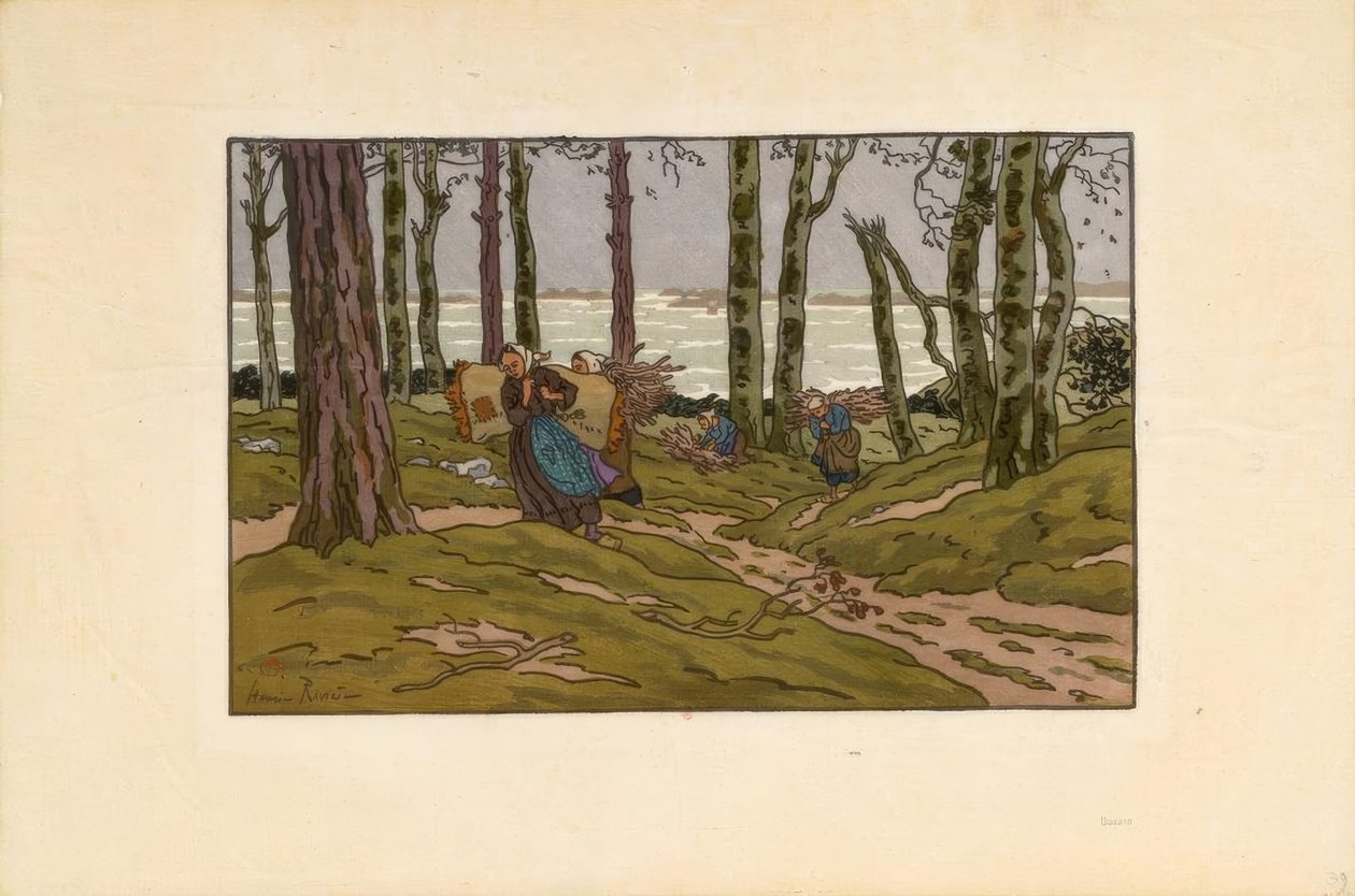 A vihar következményei, Launay-öböl (Loguivy) alkotó: Henri Rivière