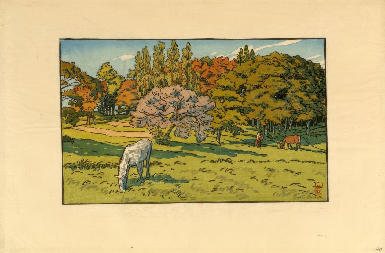 Kis fa Beretnél (Douarnenez) alkotó: Henri Rivière