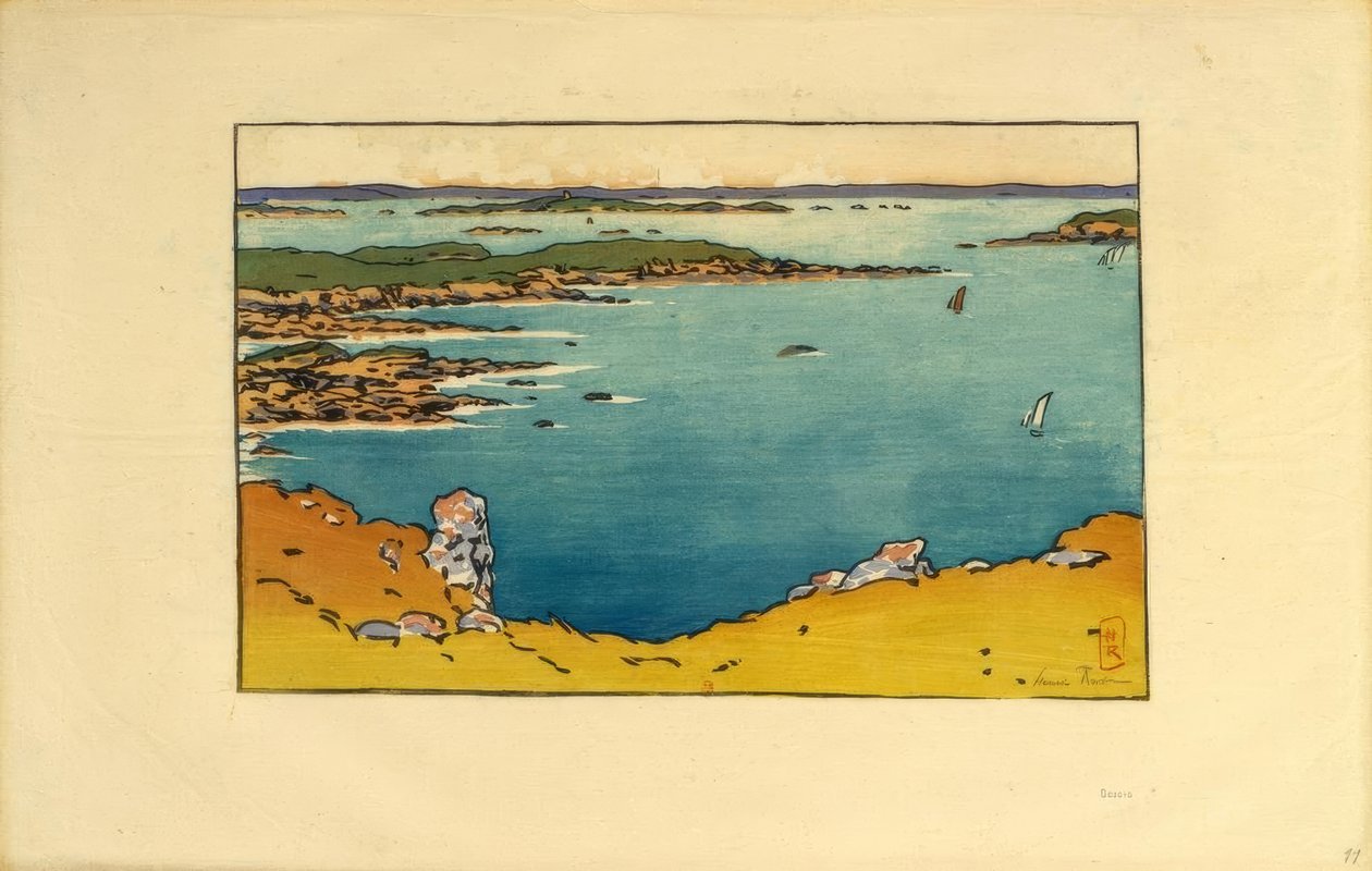 Pointe de la Haye a La Garde-ból – Guérin (Saint-Briac) alkotó: Henri Rivière