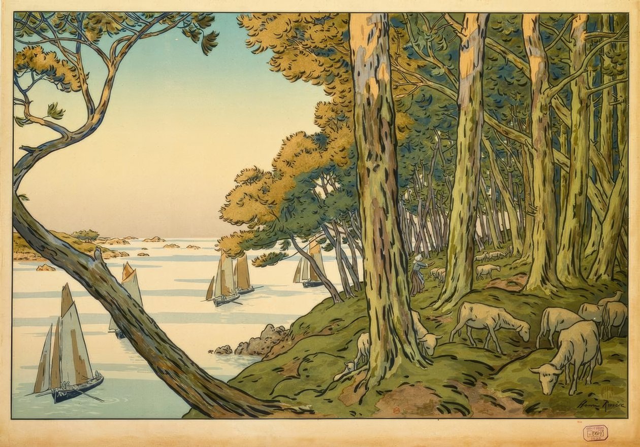nyári este alkotó: Henri Rivière