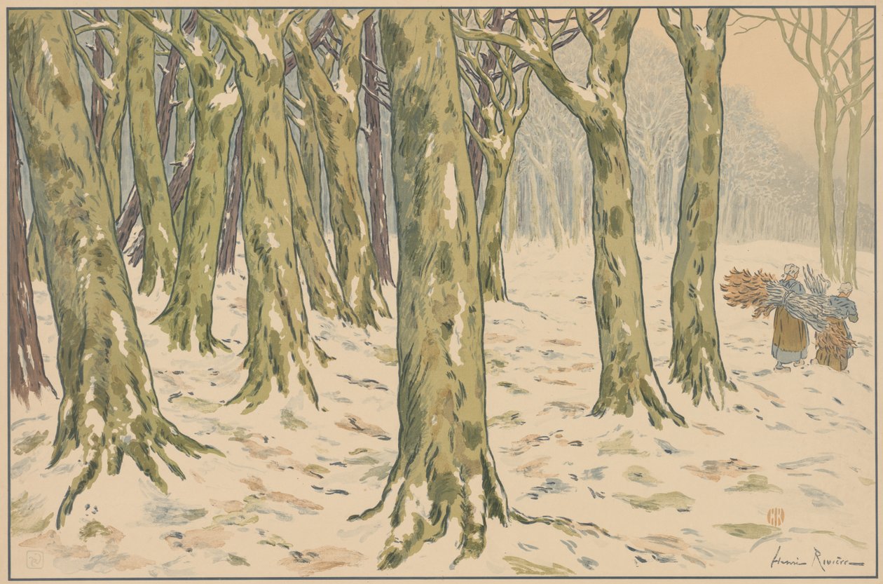 Az erdő, tél alkotó: Henri Rivière