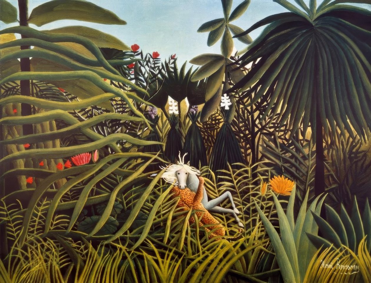 A lovat megtámadta egy jaguár alkotó: Henri Rousseau