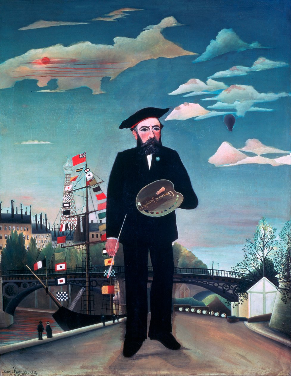 Önarckép, LIle Saint-Louis-ból, 1890 alkotó: Henri Rousseau