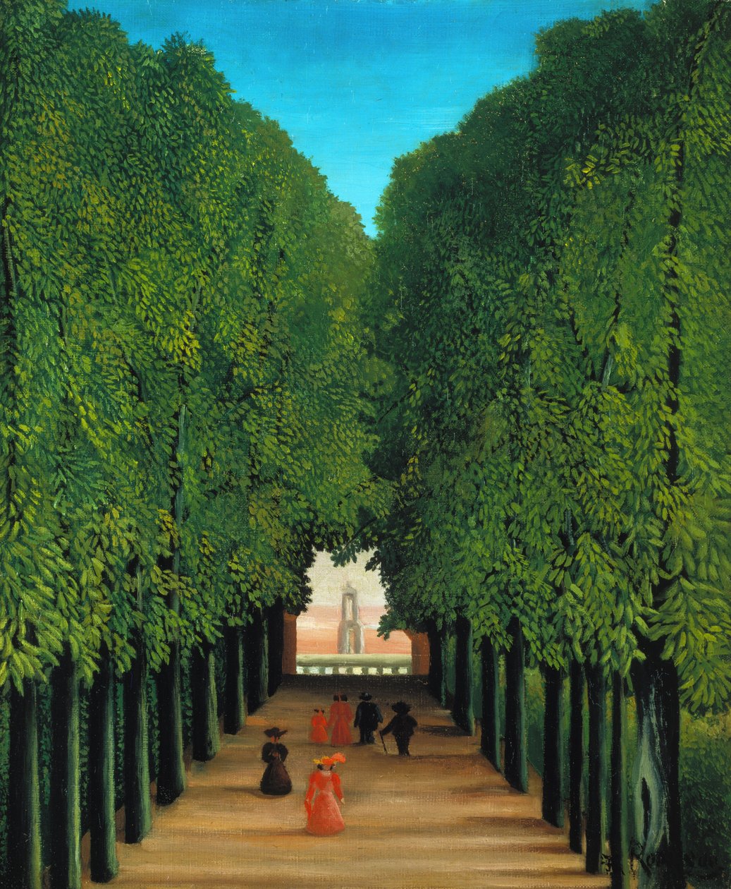 Az Avenue in the Park Saint Cloudban alkotó: Henri Rousseau