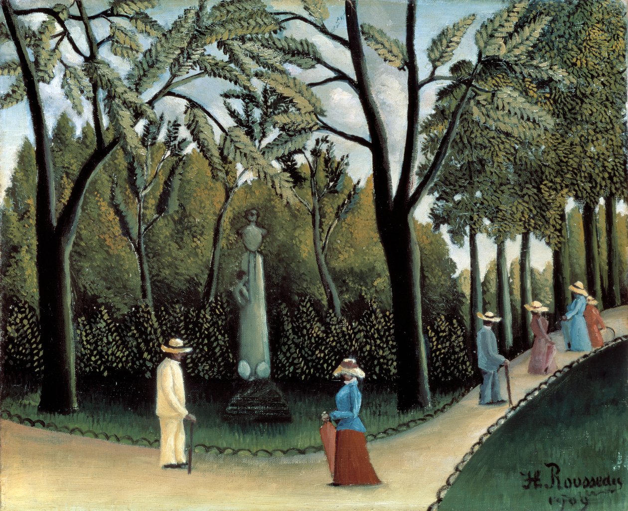 A luxemburgi kertek, Chopin emlékműve, 1909 alkotó: Henri Rousseau
